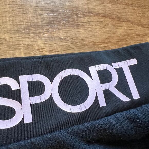 Victoria Sport Victoria's Secret Sweat Shorts Size XS Black/Pink Spell Out - Picture 4 of 10